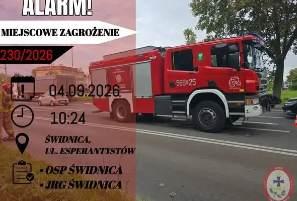 Dwa zdarzenia w Świdnicy – interwencje OSP i JRG