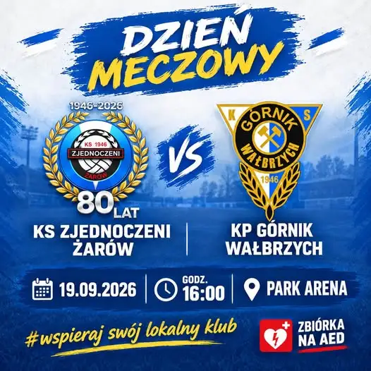 Dzień meczowy w Żarowie: PCO Żarów podejmuje Górnika Wałbrzych
