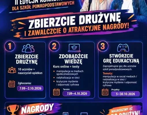 Zespół Szkół w Strzegomiu zaprasza uczniów do II edycji konkursu „Broń się w necie”
