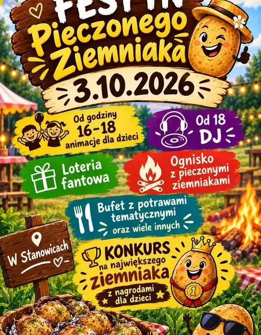 Festyn Pieczonego Ziemniaka w Stanowicach – jesienne święto smaków już 3 października