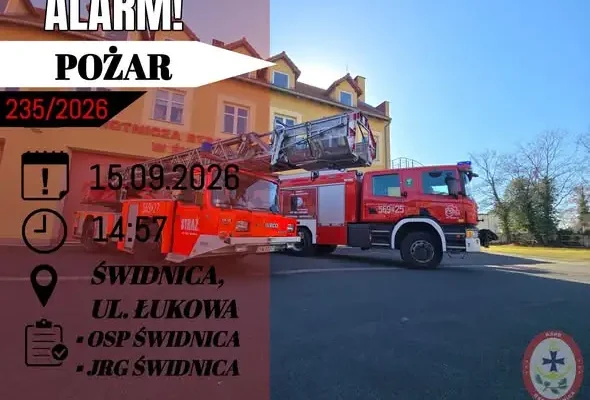 Cztery interwencje świdnickich strażaków ochotników w ciągu dziewięciu dni