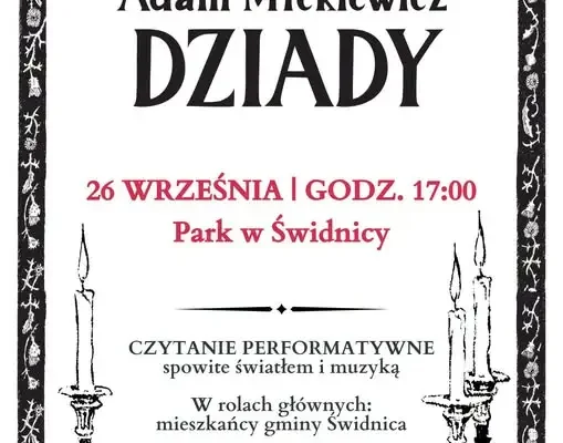 Narodowe Czytanie w Świdnicy: „Dziady” w plenerowej odsłonie z Guślarzem – Wójt Gminy