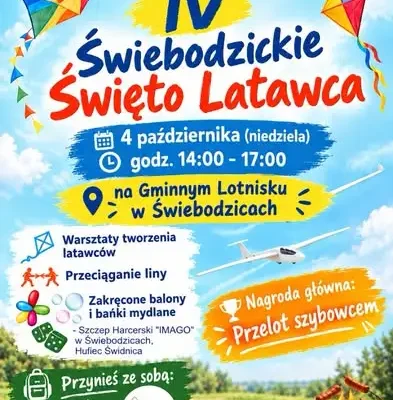 IV Świebodzickie Święto Latawca – 4 października na Gminnym Lotnisku