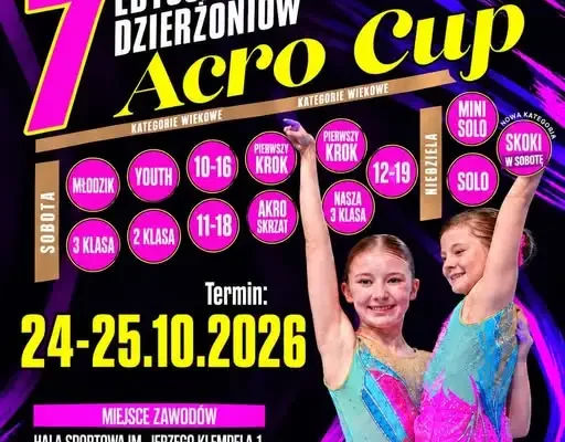 7. edycja Acro Cup Dzierżoniów – zawody akrobatyczne już 24 i 25 października