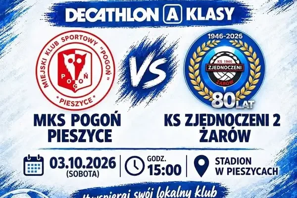 Zjednoczeni 2 Żarów zagrają w Pieszycach w VIII kolejce Decathlon klasy