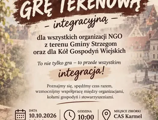 Integracyjna Gra Terenowa w Strzegomiu – zaproszenie dla NGO i KGW