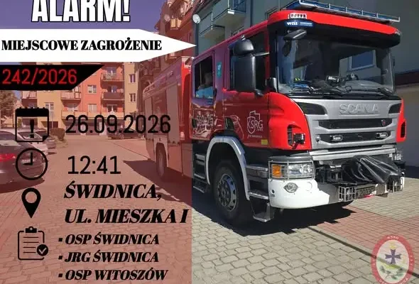 Cztery interwencje strażaków ze Świdnicy w trzy dni