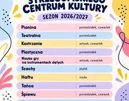 Strzegomskie Centrum Kultury zaprasza na zajęcia w sezonie 2026/2027