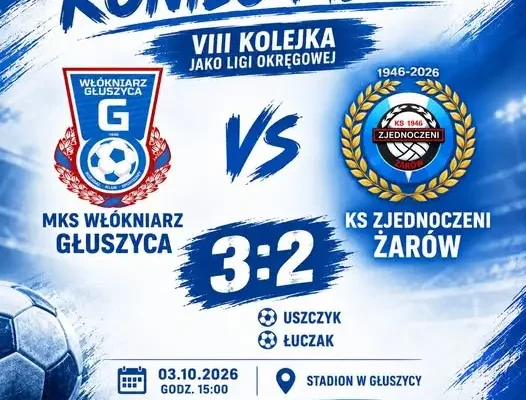Zjednoczeni Żarów z trzecią porażką z rzędu – Włókniarz Głuszyca lepszy 3:2