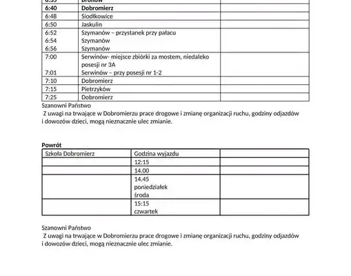 Świetlica szkolna w Gminie Dobromierz zmienia godziny pracy od 8 października