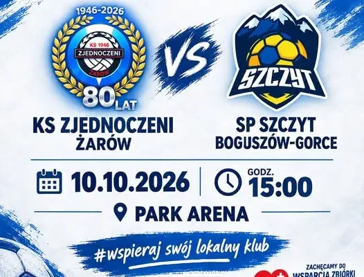 KS Zjednoczeni Żarów wraca na Park Arenę. Mecz z SP Szczyt Boguszów-Gorce i zbiórka na defibrylator
