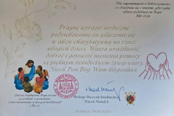 Szkolna zbiórka dla najuboższych dzieci z Diecezji Świdnickiej zakończona sukcesem