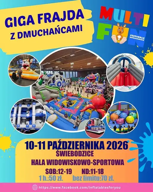 Festiwal Dmuchanych Atrakcji w Świebodzicach – idealny pomysł na jesienny weekend