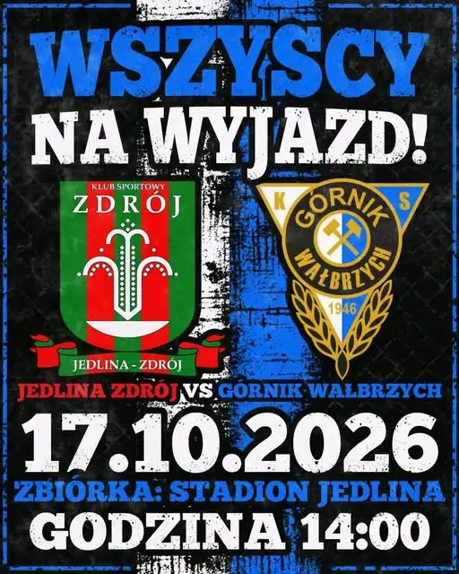 Wyjazd kibiców do Jedliny-Zdrój już w sobotę 17 października